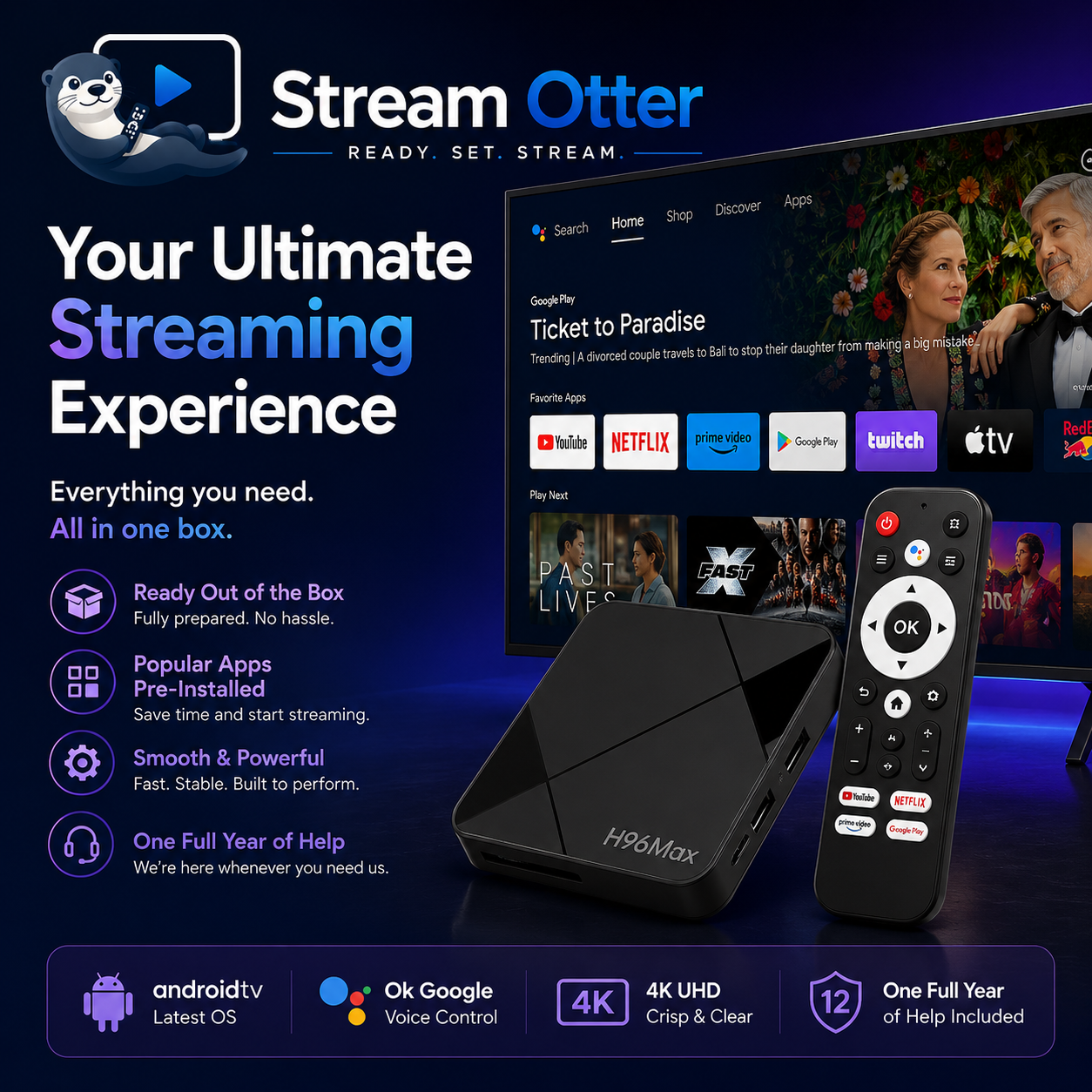 Smart Box Android TV box product bundle hero image